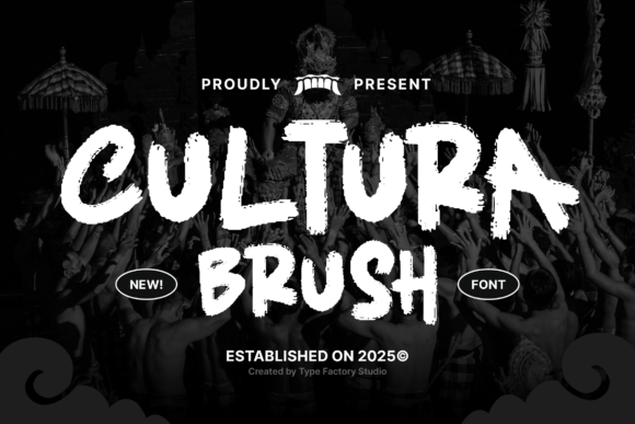 Cultura Brush Display Typeface for Handmade Creators