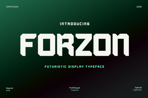 Forzon: A Bold Display Typeface for Modern Web Design