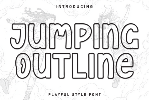 Jumping Outline: A Friendly Display Font That Lifts Your Brand