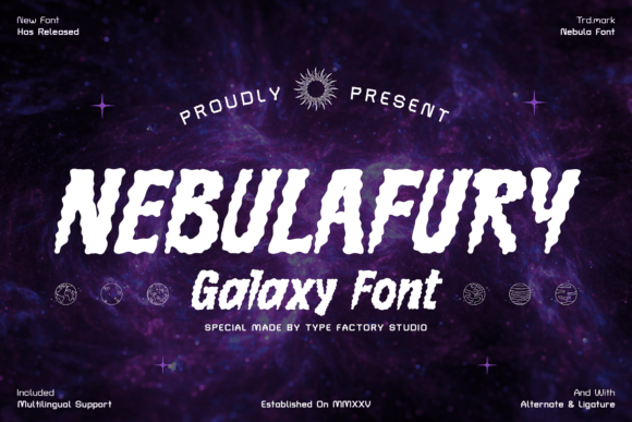 Nebulafury: A Galaxy-Inspired Display Font for Editorial Moments