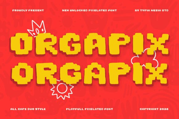 Orgapix: A Playful Pixel Font for Editorial Charm