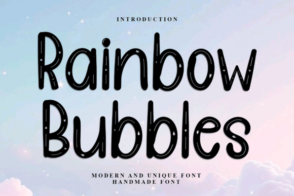 Rainbow Bubbles: A Festive Display Typeface for Editorial Joy