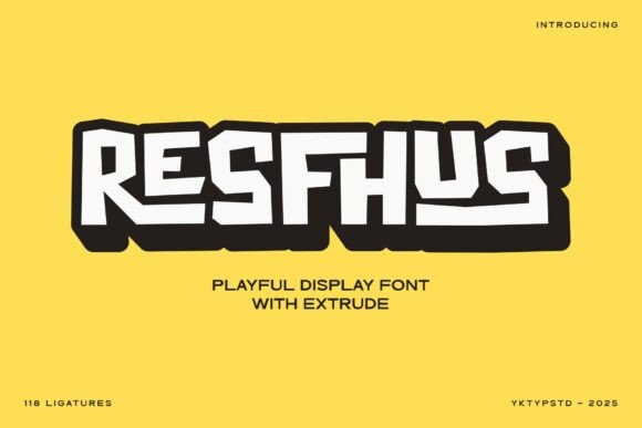 Resfhus: A Playful Display Font for Editorial Impact