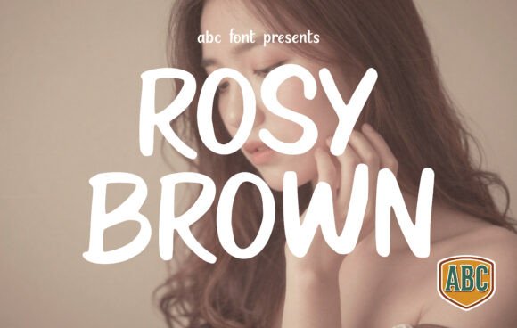 Rosy Brown: A Warm, Fluid Display Font for Digital Branding