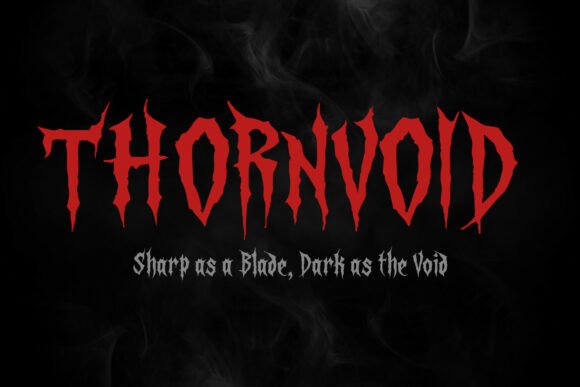 Thornvoid: A Modern Gothic Display Typeface for Editorial Impact