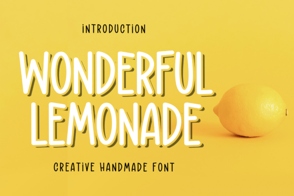 Wonderful Lemonade: A Handmade Display Font for Crafters